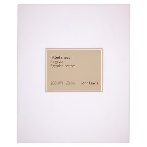 John Lewis Egyptian Fitted Sheet White