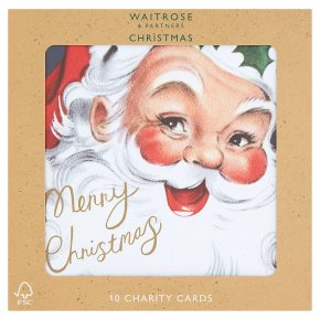 Waitrose Christmas Jolly Santa Cards
