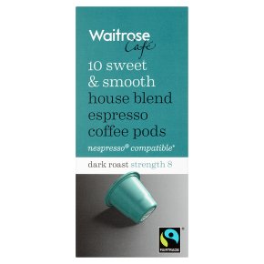Waitrose Espresso Coffee Pods House Blend 10s