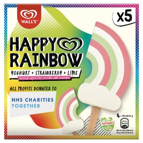 Wall's Happy Rainbow 5 Yoghurt Strawberry Lime Stick Ice Cream