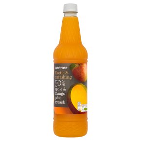 Waitrose 50% apple & mango juice squash
