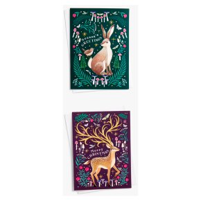 John Lewis Christmas Stag & Rabbit Card
