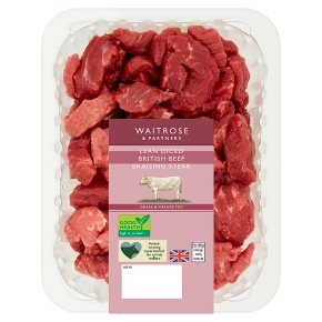 Waitrose Lean Diced British Beef Braising Steak