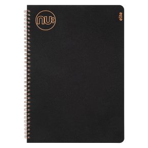 Nu: Kraft A4 Wiro Kraft Notebook-Black