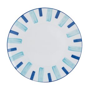 Curate Sunkissed Blue Stripe Dinner Plate