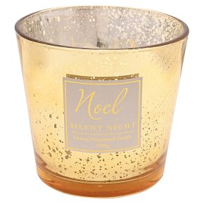 WIDDOP Large Gold Scented Triple Wick Candle in Glass Jar, Silent Night