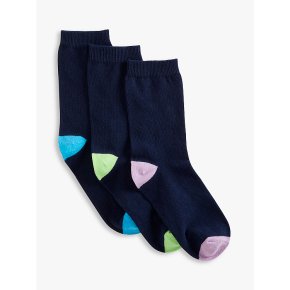 Womens Navy Socks 3PK