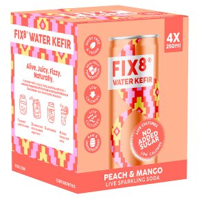 FIX8 Water Kefir Peach & Mango Multipack 4x250ml