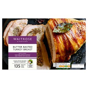 Waitrose Frozen Basted Turkey Breast Pork Sage Stuffing