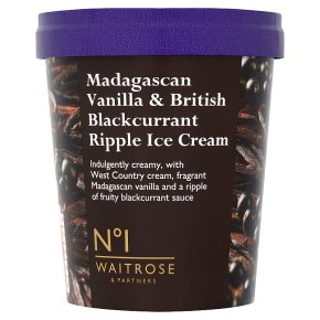 No.1 Vanilla & British Blackcurrant Ripple Ice Cream