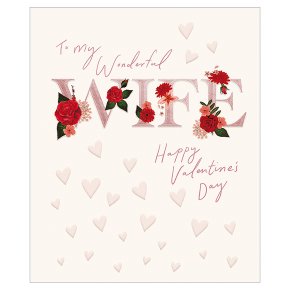 Wife Roses Valentine's Day Card