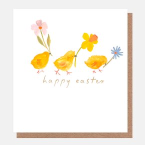 Little Painted Chicks, Happy Easter Card