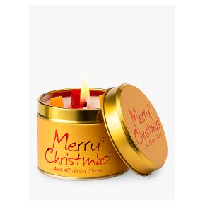 Lily-Flame Scented Candle Tin, Merry Christmas