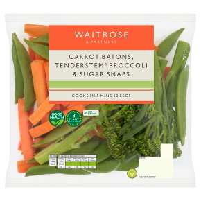 Waitrose Carrots, Tenderstem Broccoli & Sugar Snaps