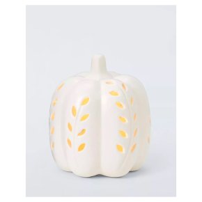 John Lewis White Cutwork LED Ceramic Pumpkin