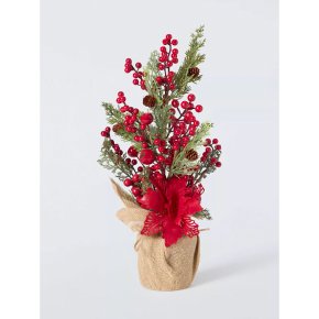 48cm Red Berry Tabletop Tree
