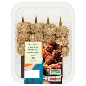 Waitrose BBQ 4 Thai Style Pork Kebabs