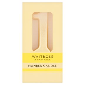Waitrose 1 Number Candle
