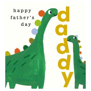 Pom Daddy Dinosaurs Father's Day Card