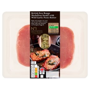 No.1 Free Range Pork Medallion Steaks with Wild Garlic Butter