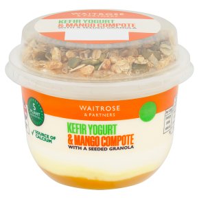 Waitrose Kefir Yogurt & Mango Compote with Seeded Granola