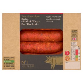 No.1 BBQ British Pork & Wagyu Beef Hot Links Sausages