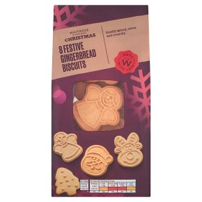 Waitrose Christmas 8 Festive Gingerbread Biscuits