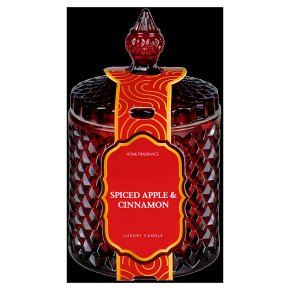 Bespoke77 Deep Red Glass Scented Sweetie Jar Candle, Spiced Apple & Cinnamon