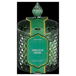 Bespoke77 Green Glass Scented Sweetie Jar Candle, Spruce & Snow