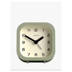 Jones Clocks Bob Analogue Alarm Clock, Green