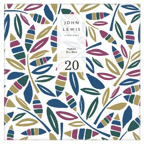 John Lewis Rustic Leaf Napkin 33cm 20 pack