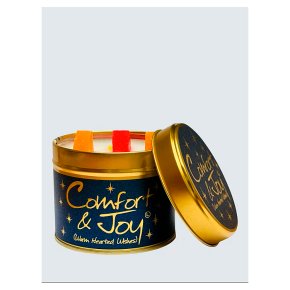 Lily-Flame Scented Candle Tin, Comfort & Joy