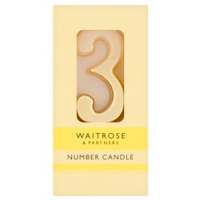 Waitrose 3 Number Candle