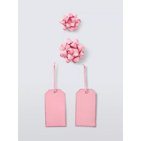 Pale Pink Bow & Tag Set