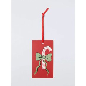 Candy Cane Bow Stag Tags