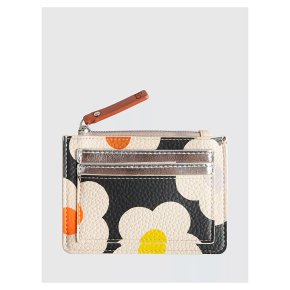 Caroline Gardner Multi Flower Charcoal Short Patch Purse