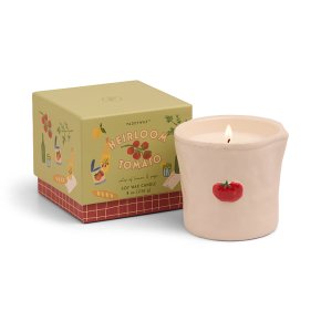 Paddywax Bistro Tomato Embossed Ceramic Candle, Heirloom Tomato, 226g