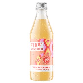 FIX8 Water Kefir Peach & Mango Live Sparkling Soda