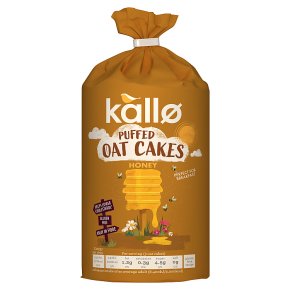 Kallo Puffed Oat Cakes Honey