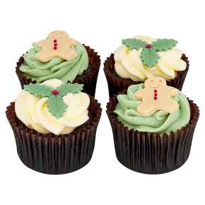 Buttercream Topped Christmas Cupcake