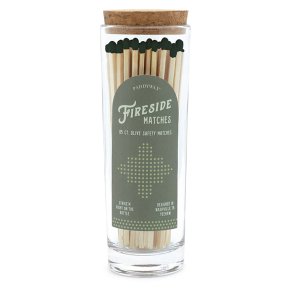 Paddywax Fireside Safety Matches, Olive Green Tip, 13.5cm