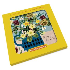 Vase of Spring Flowers, Happy Easter Card, Pack of 5