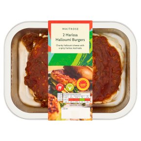 Waitrose BBQ 2 Harissa Halloumi Burgers