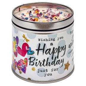 Best Kept Secrets Scented Candle Tin, Happy Birthday