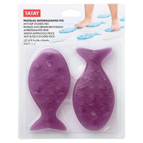 Anti- Slip Bathtub Stickers Fish Aubergine