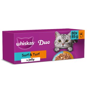 Whiskas 1+ Cat Pouches Duo Surf & Turf in Jelly