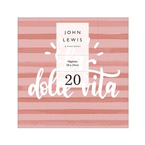John Lewis La Dolce Vita Napkin 25cm 20 pack