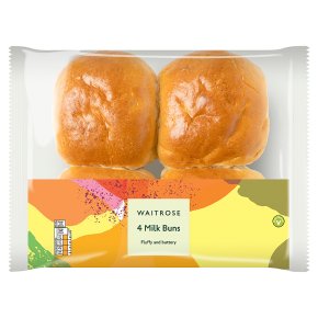 Waitrose 4 Milk Buns