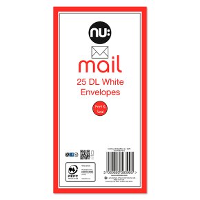 Nu Mail Envelopes - DL - 25Pk