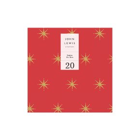JL Red Star Napkin 33cm 20 pack